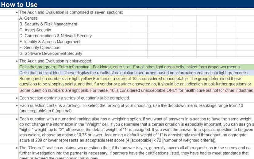 How to fill a vendor security risk assessment questionnaire