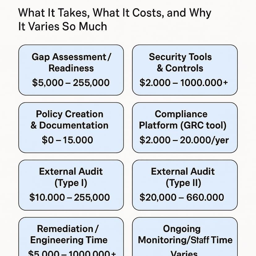 The Real Cost of Becoming SOC 2 Compliant