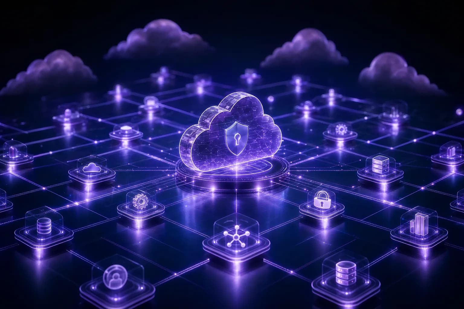 Cloud Controls Matrix mapping every CCM v4 control cell across all 17 domains to a central cloud security posture