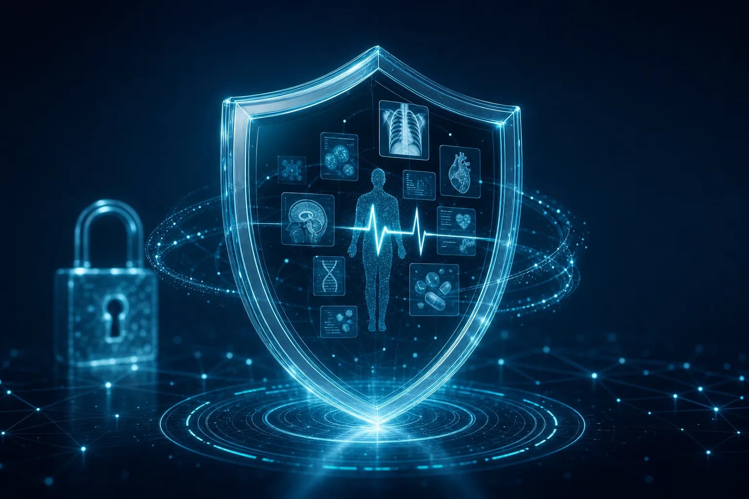 Encrypted protection of patient health records and PHI inside a secure healthcare environment
