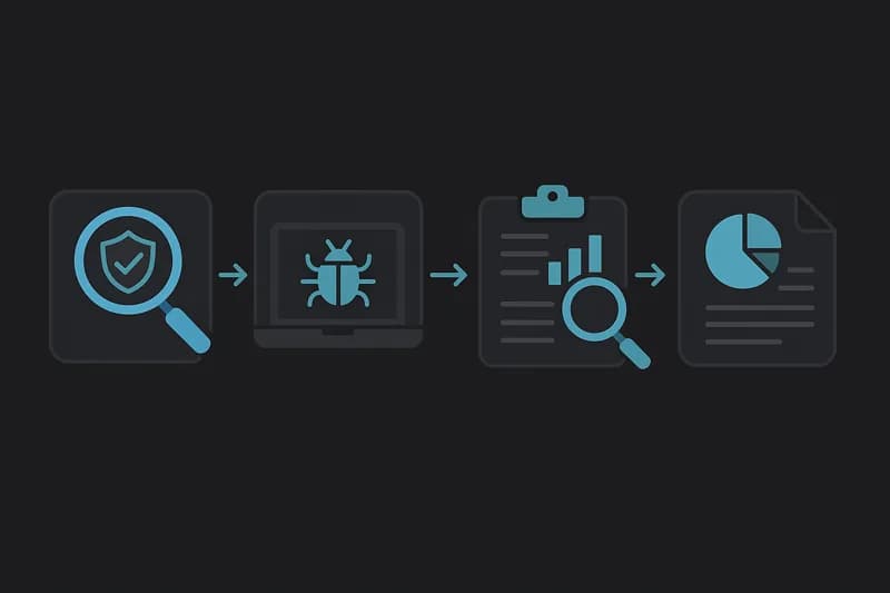 Security audit workflow from reconnaissance to reporting