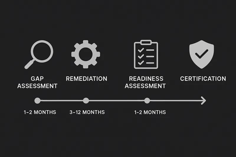 SOC 2 readiness process from gap analysis through audit preparation and certification