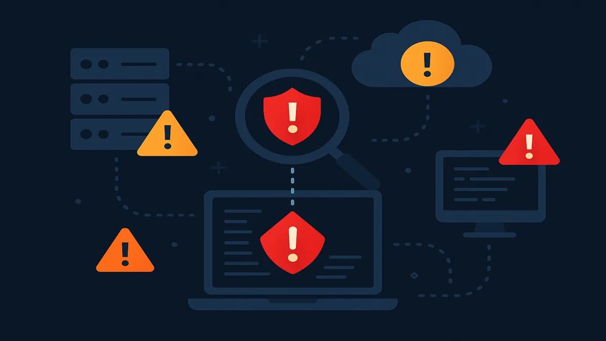 Vulnerability assessment scanning digital systems for exploitable weaknesses with severity indicators