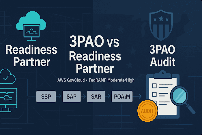FedRAMP 3PAO vs Readiness Partner: What Comes First for AWS GovCloud SaaS? FedRAMP 3PAO vs Readiness Partner: What Comes First for AWS GovCloud SaaS?