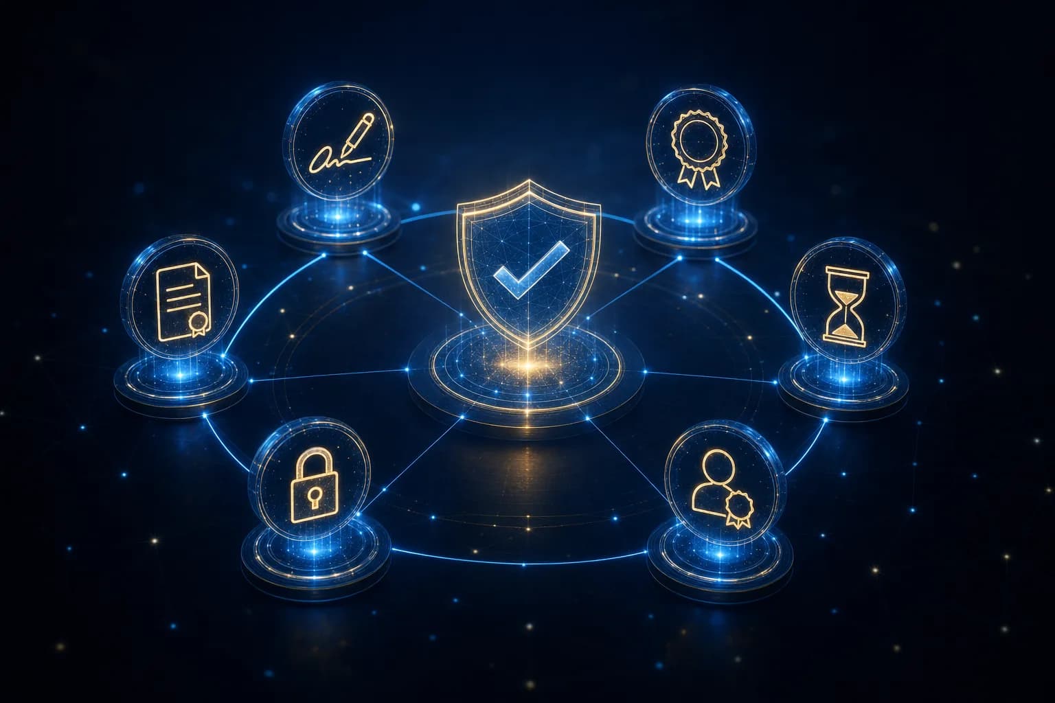eIDAS Trust Services Overview eIDAS trust services framework overview showing qualified signatures, seals, timestamps, registered delivery, and the EU Digital Identity Wallet