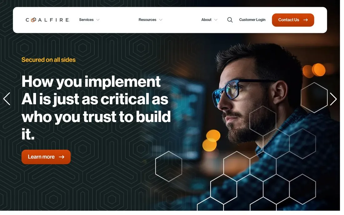 Coalfire IT security audit firm homepage