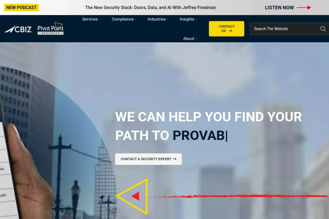 Pivot Point Security homepage