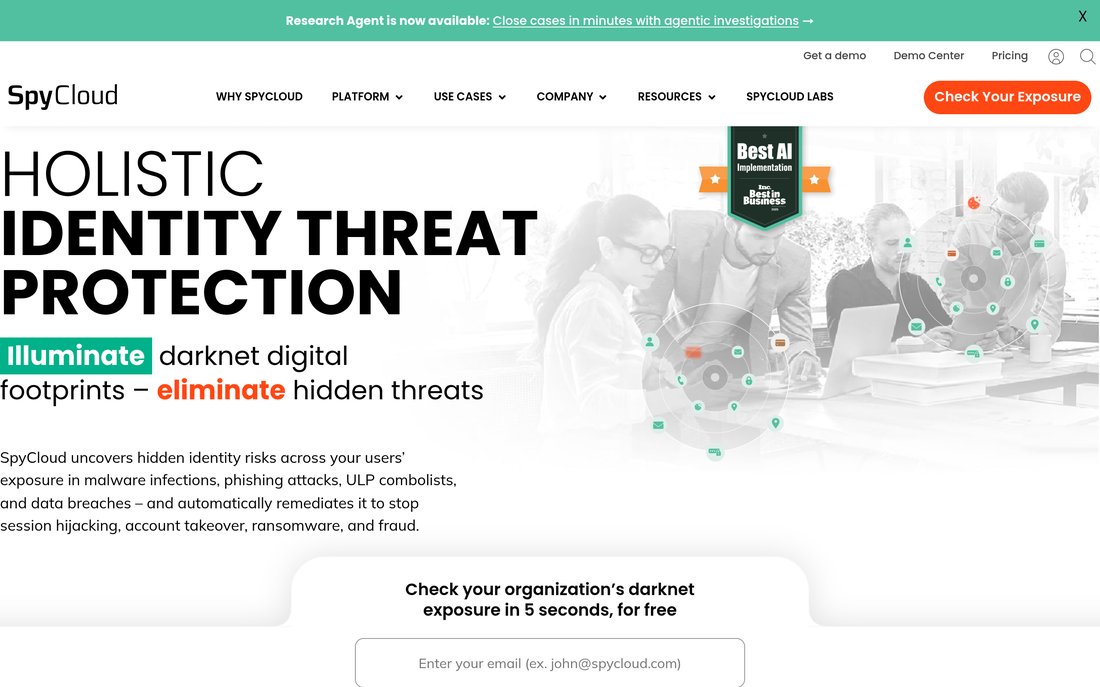 SpyCloud homepage