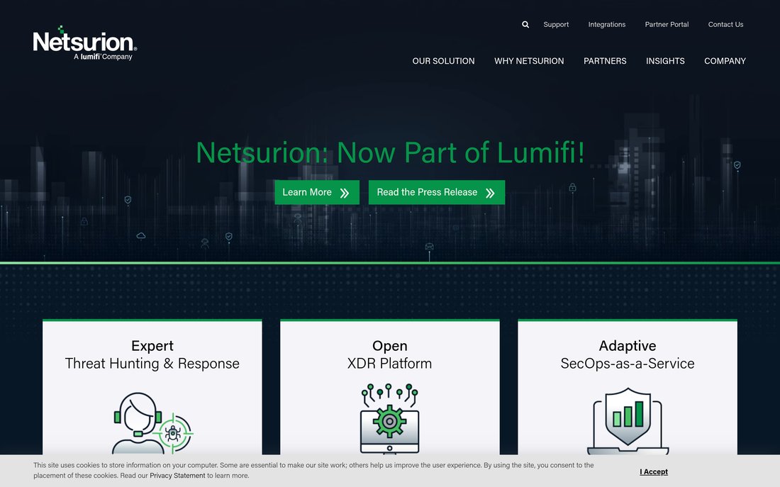 Netsurion homepage
<figure style=