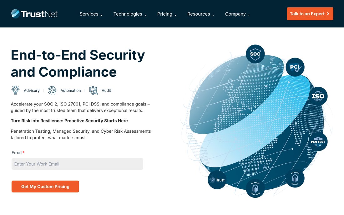 TrustNet homepage