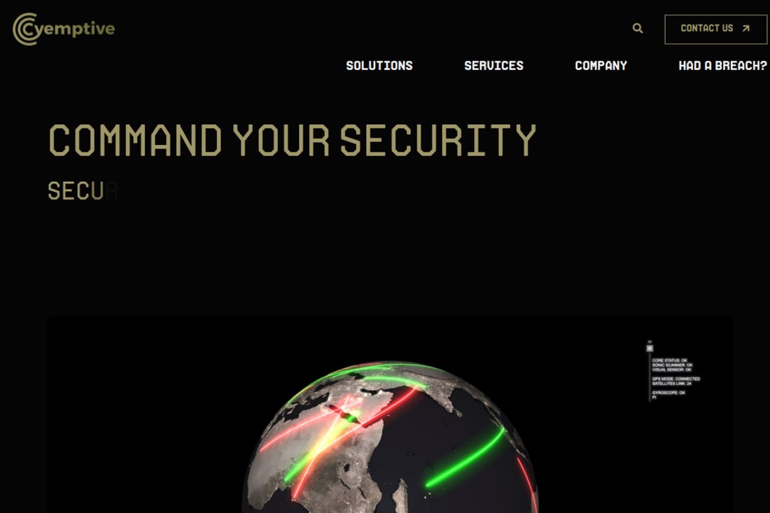 Cyemptive Technologies homepage