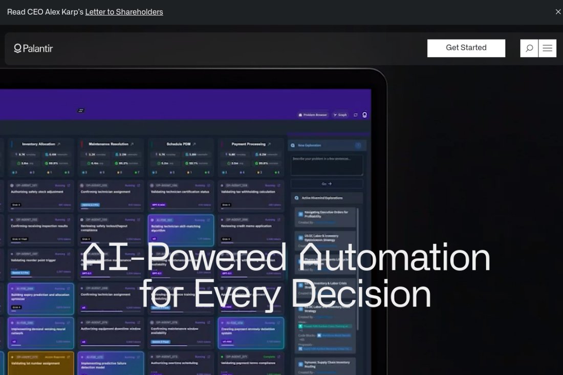 Palantir Technologies homepage