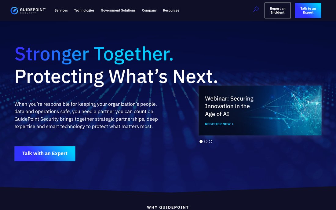 Guidepoint Security homepage