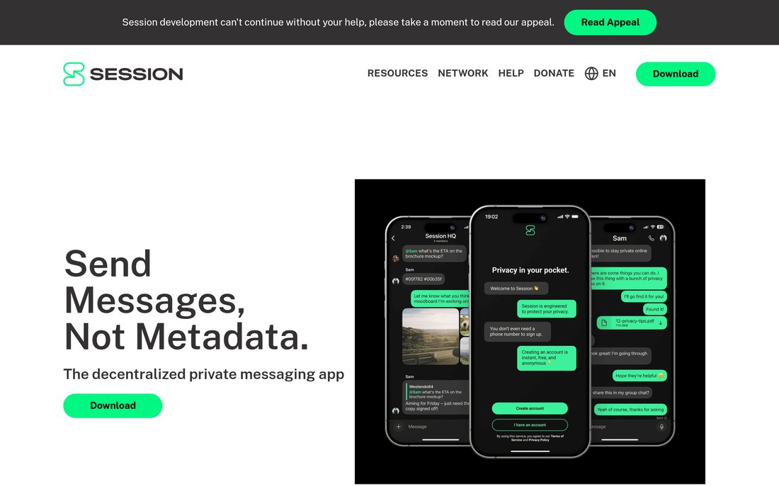 Session homepage
