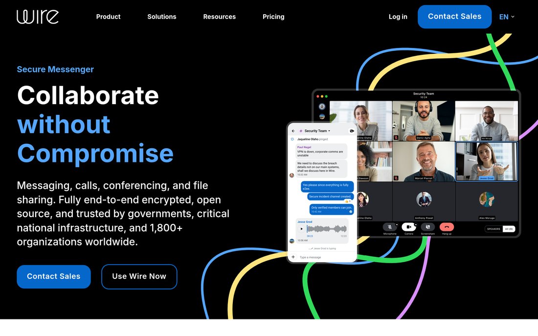 Wire homepage