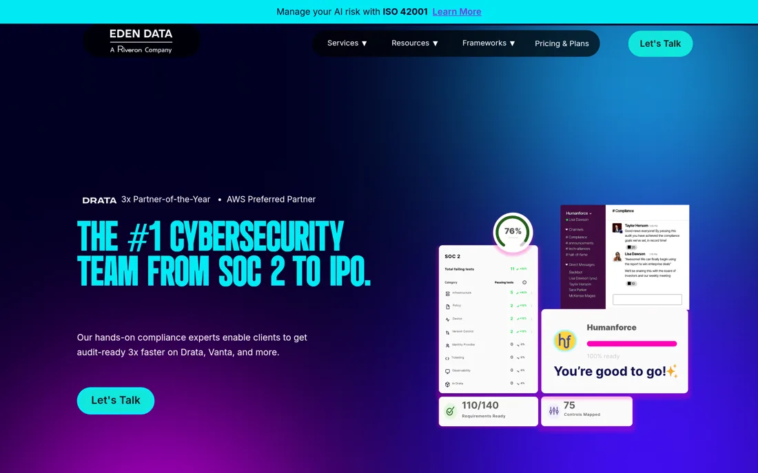 Eden Data homepage