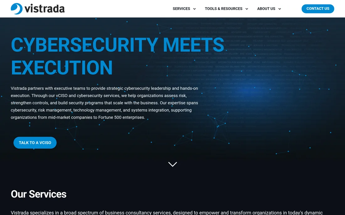 Vistrada homepage