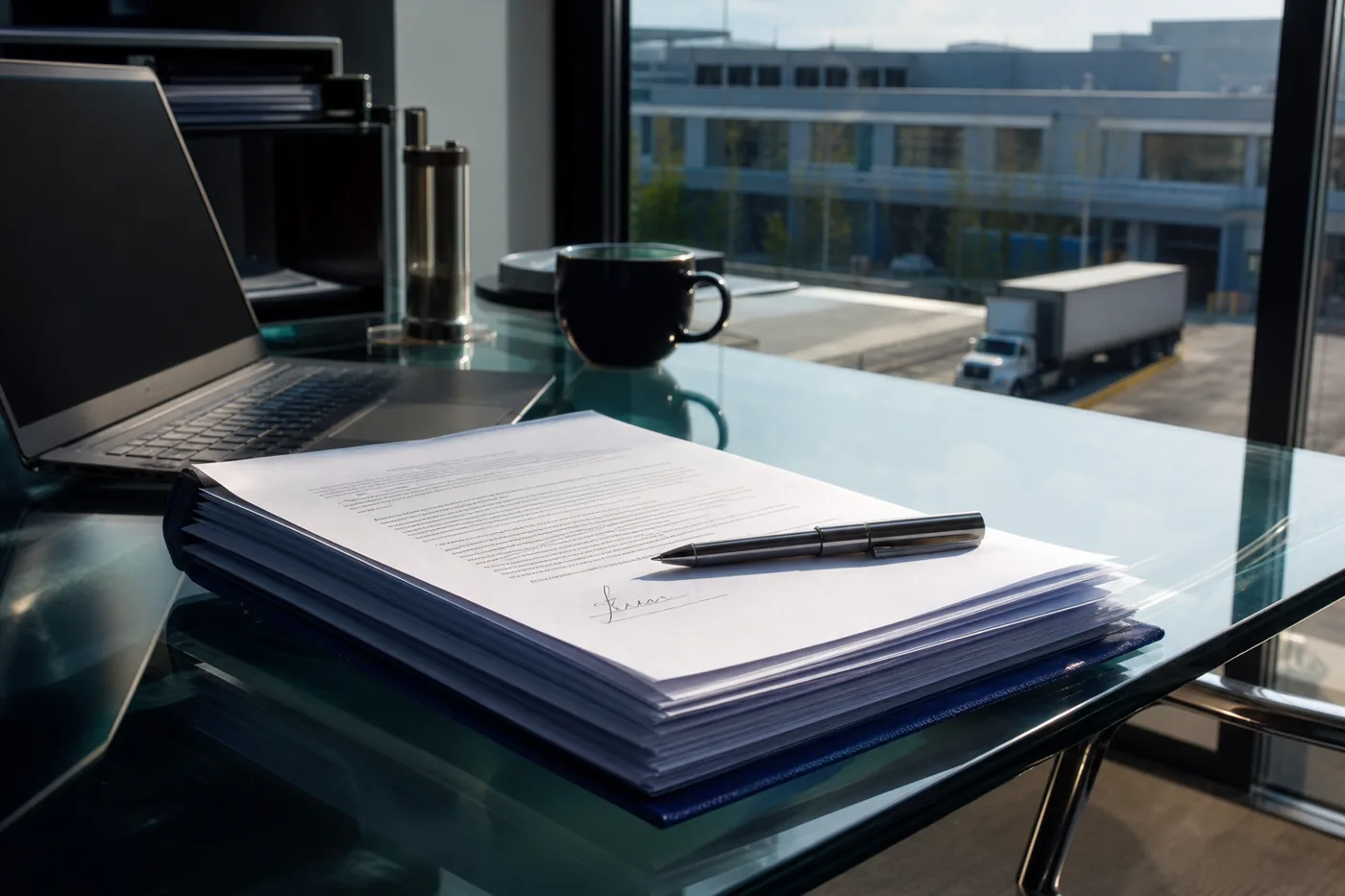 Signed supplier contracts on a desk, third-party obligations under NIS2