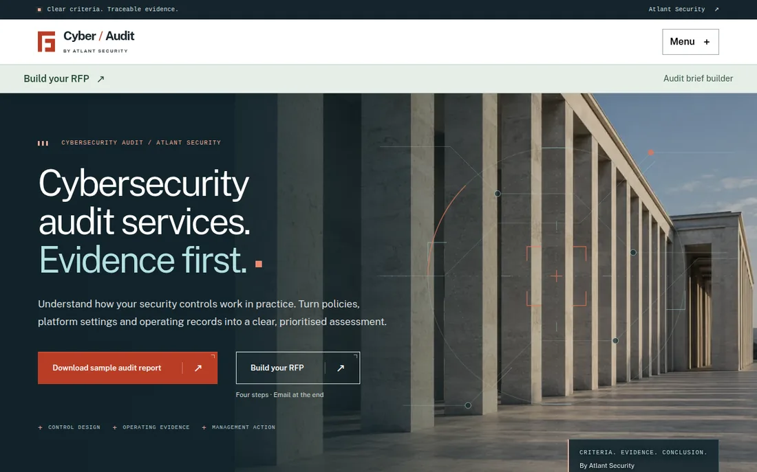 Cybersecurity Audit Services homepage