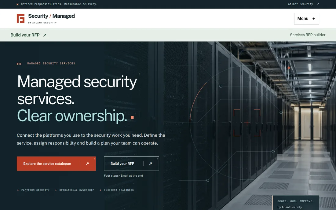 Managed Security Services homepage