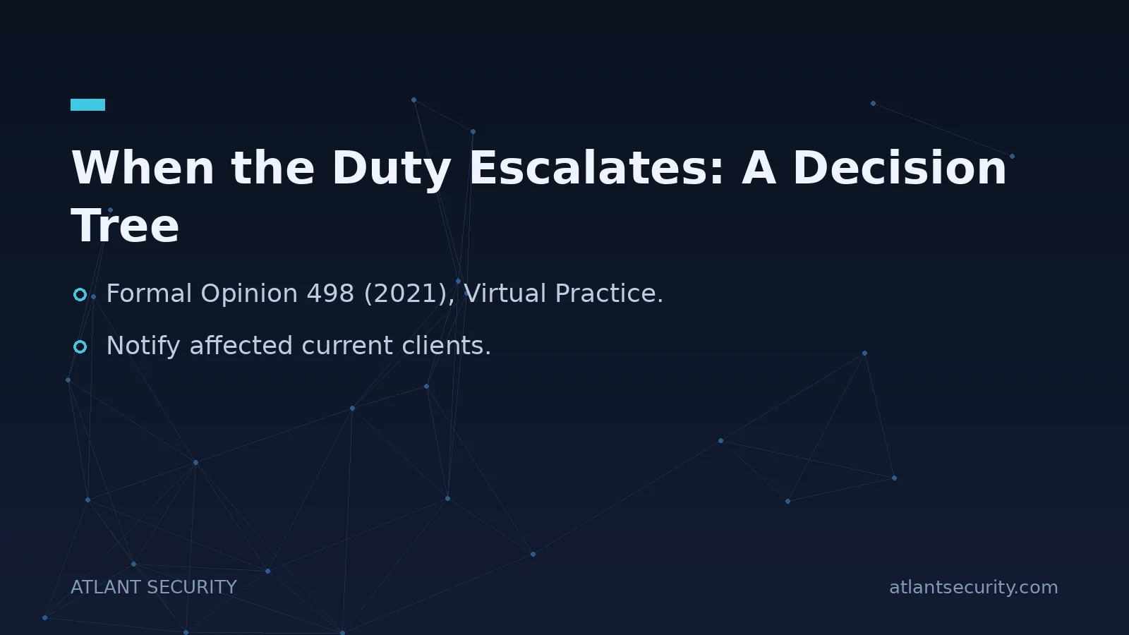 When the Duty Escalates: A Decision Tree - key points