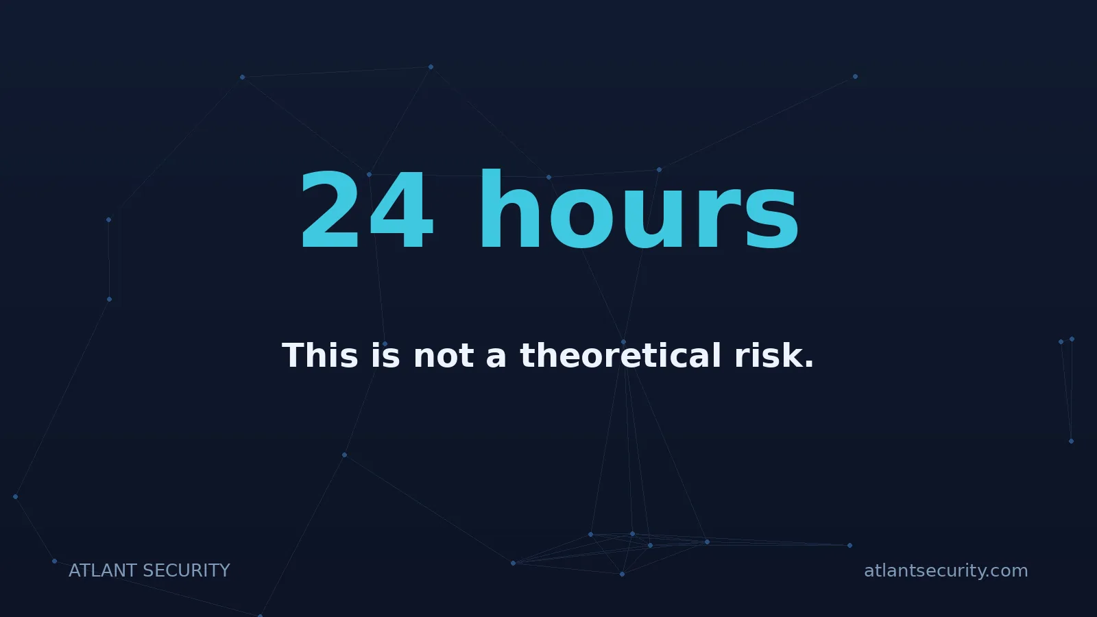 24 hours: This is not a theoretical risk.