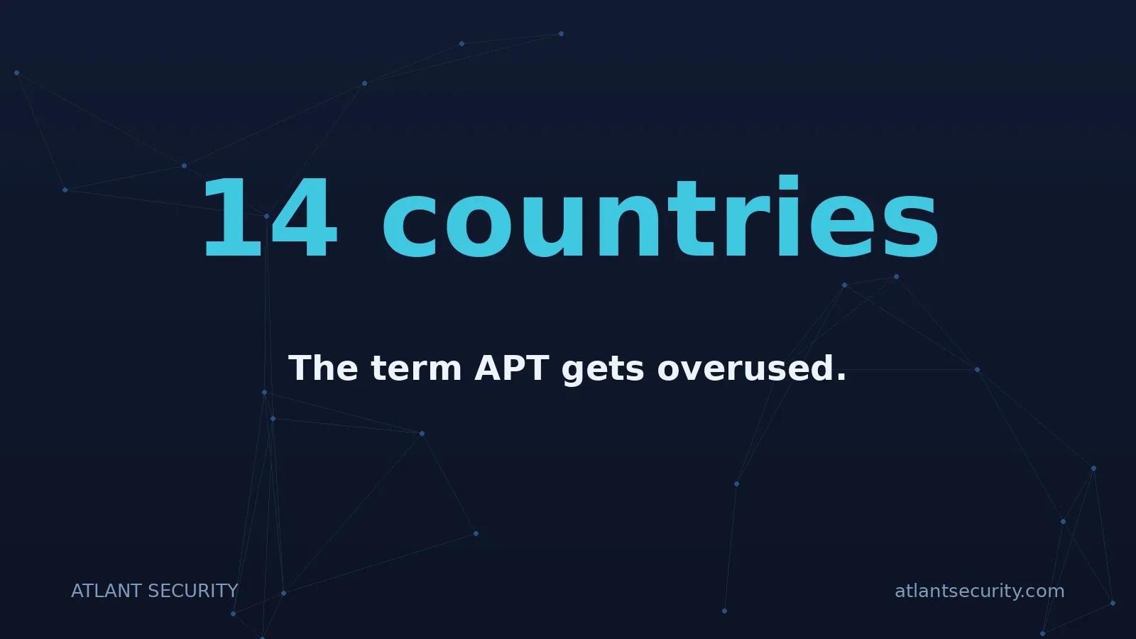 14 countries: The term APT gets overused.