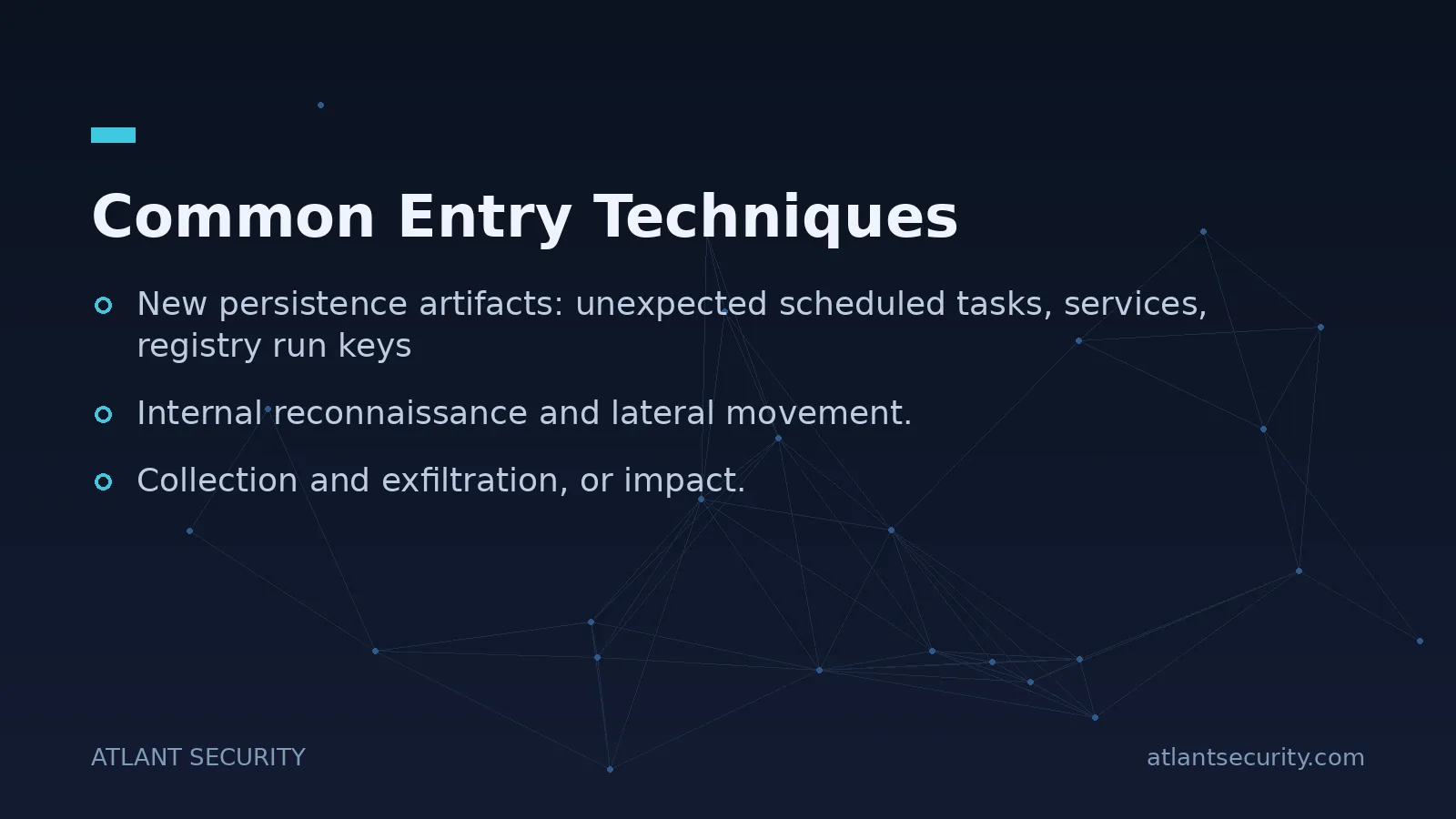Common Entry Techniques - key points