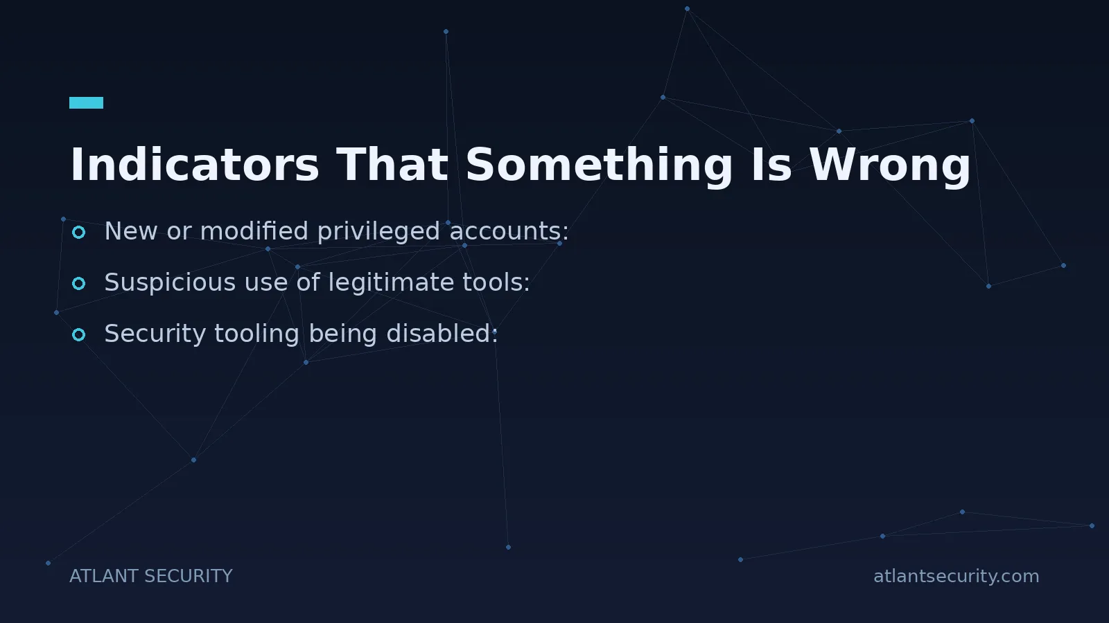 Indicators That Something Is Wrong - key points