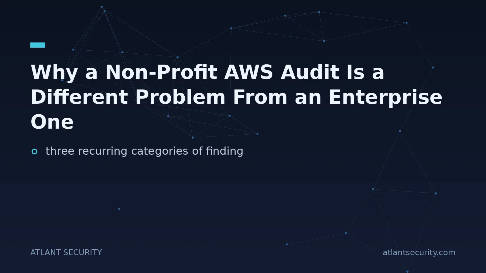Why a Non-Profit AWS Audit Is a Different Problem From an Enterprise One - key points