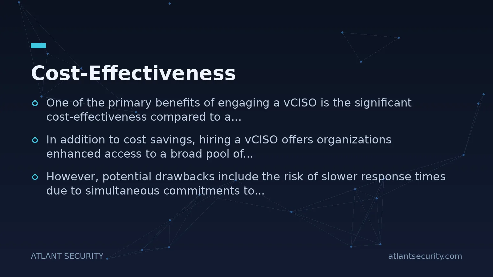 Cost-Effectiveness - key points