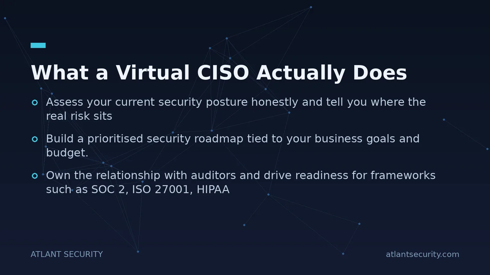 What a Virtual CISO Actually Does - key points