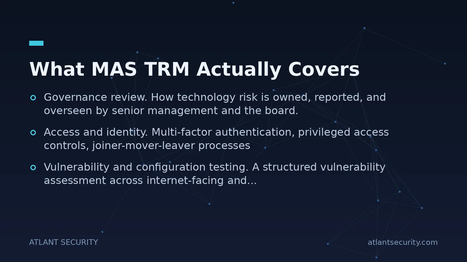 What MAS TRM Actually Covers - key points