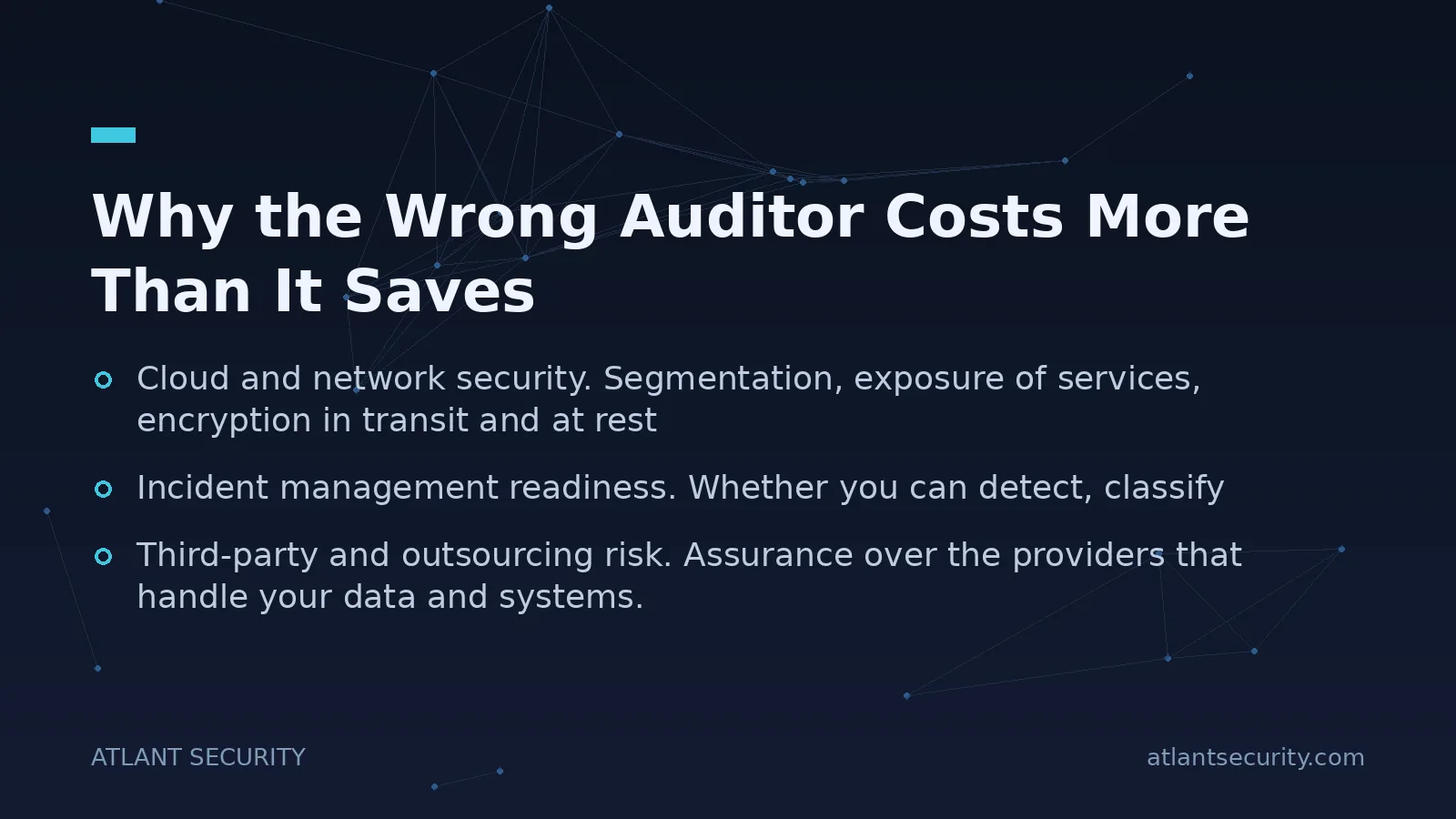 Why the Wrong Auditor Costs More Than It Saves - key points