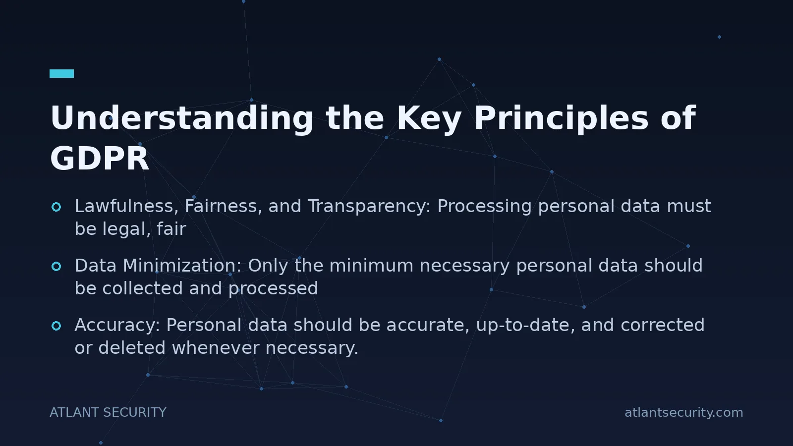 Understanding the Key Principles of GDPR - key points