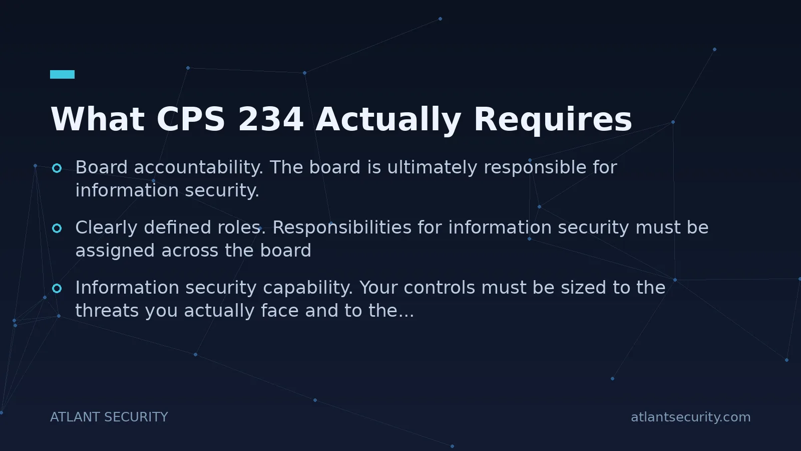 What CPS 234 Actually Requires - key points
