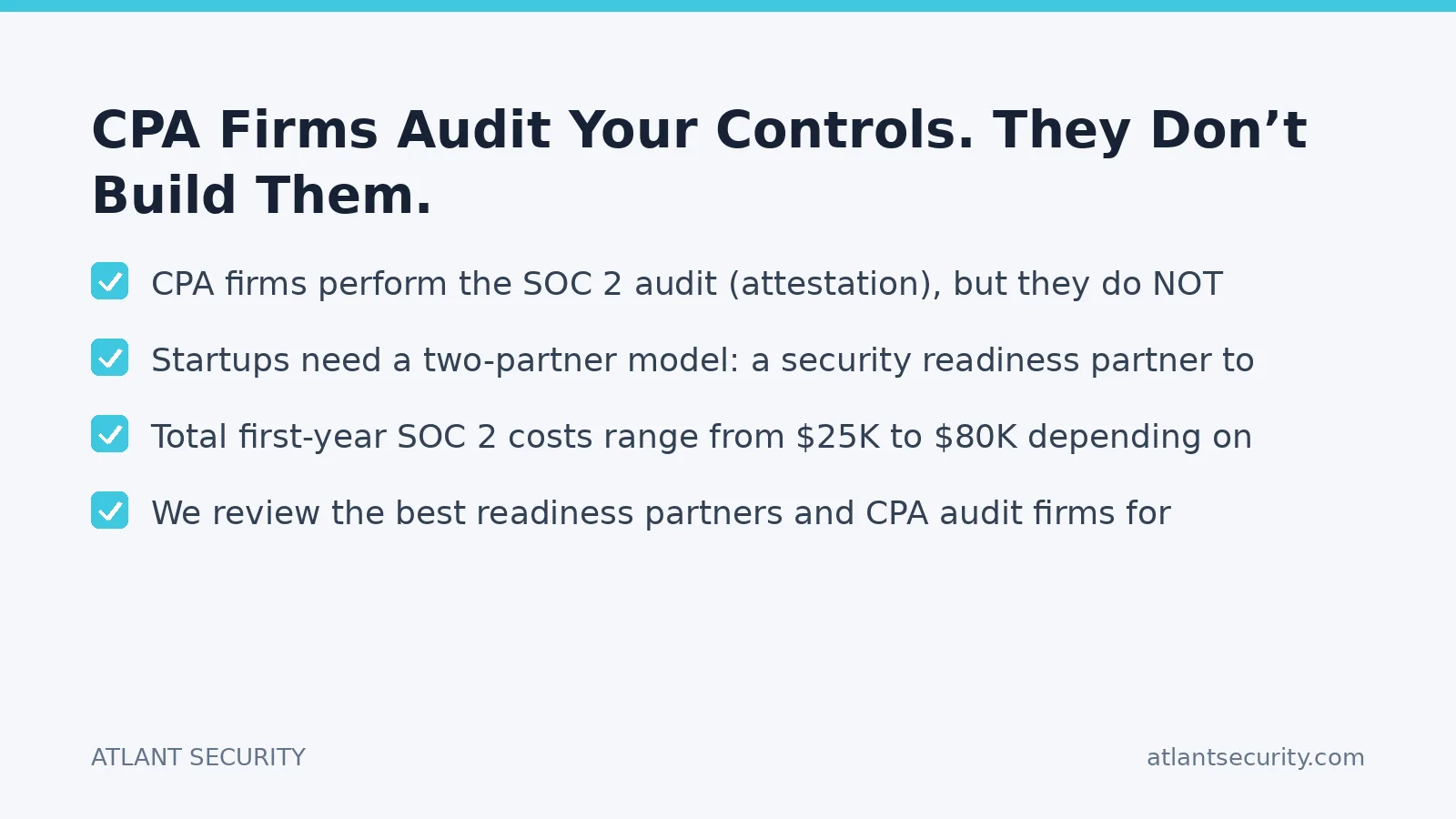 Checklist: CPA Firms Audit Your Controls. They Don’t Build Them.