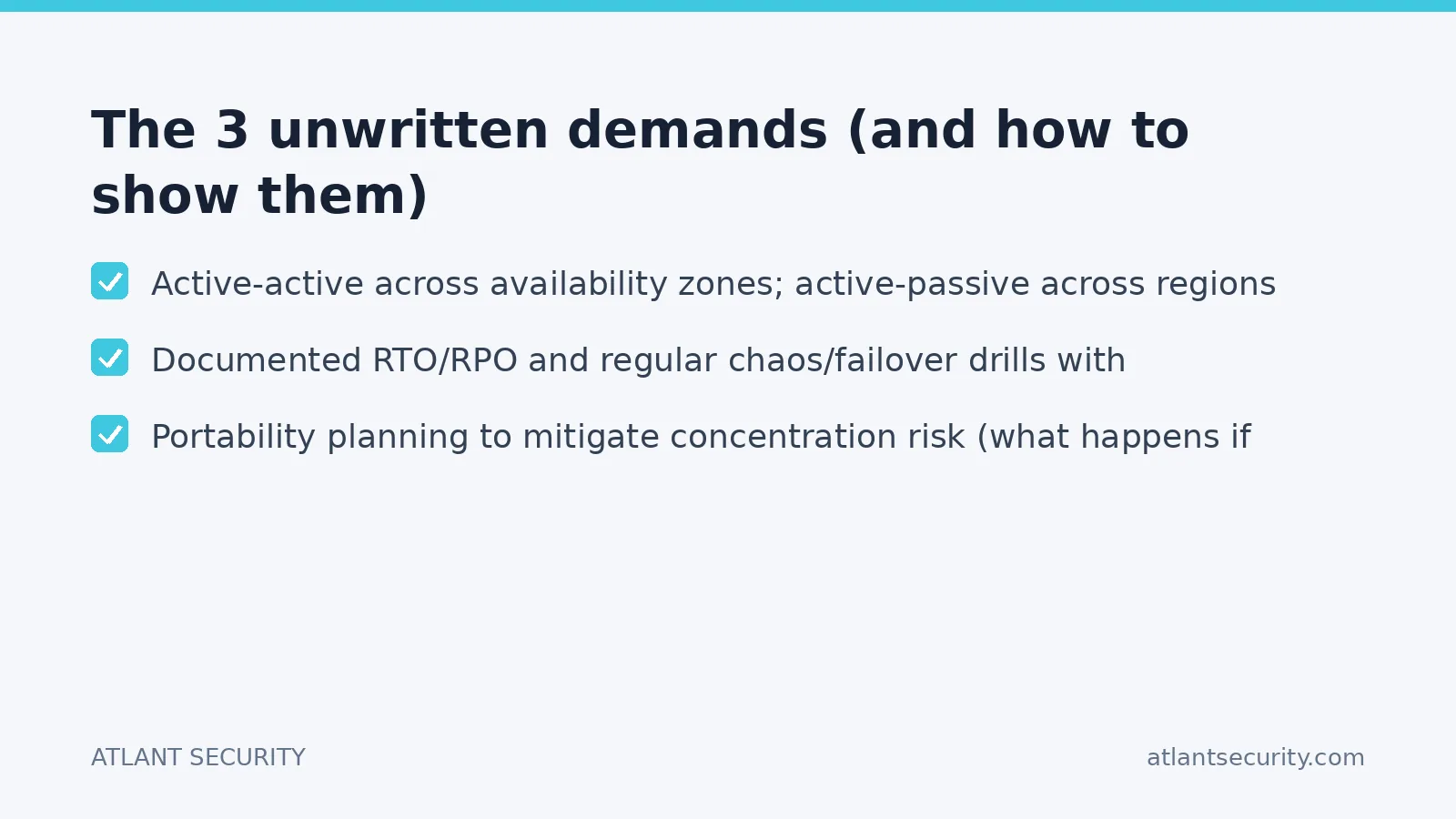 Checklist: The 3 unwritten demands (and how to show them)