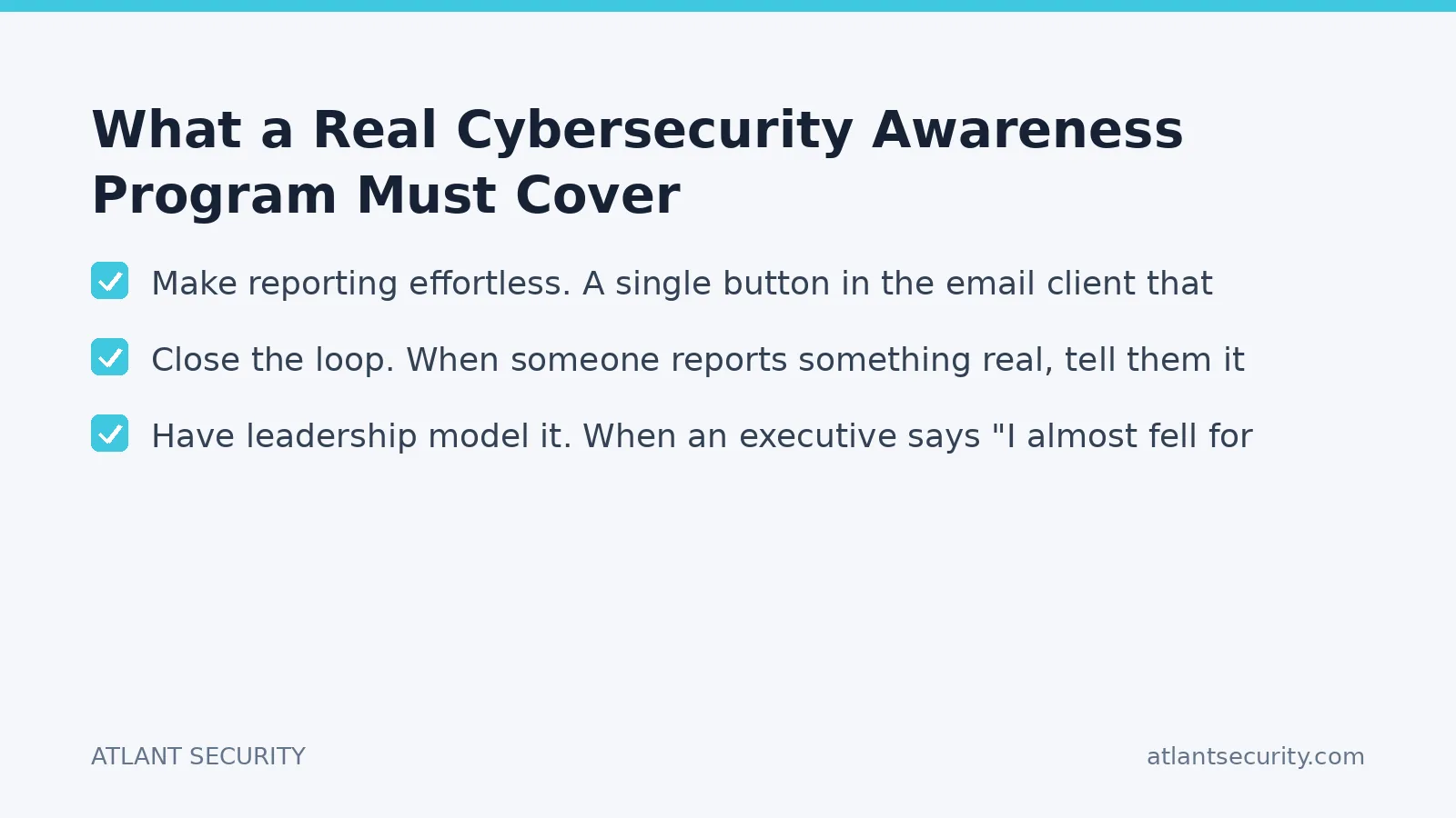 Checklist: What a Real Cybersecurity Awareness Program Must Cover