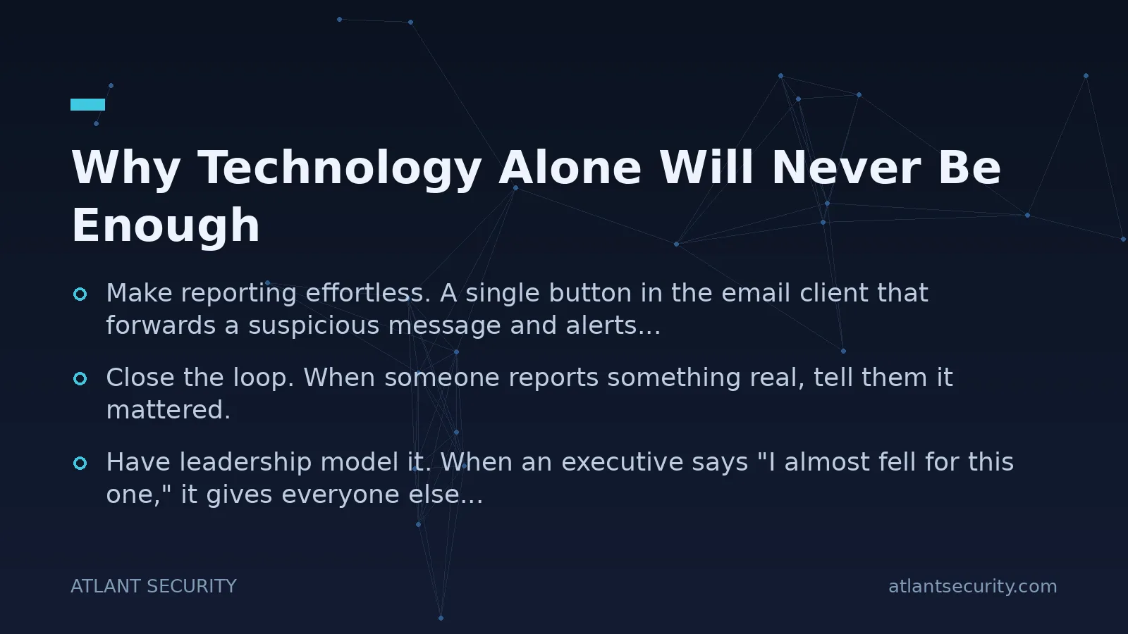 Why Technology Alone Will Never Be Enough - key points