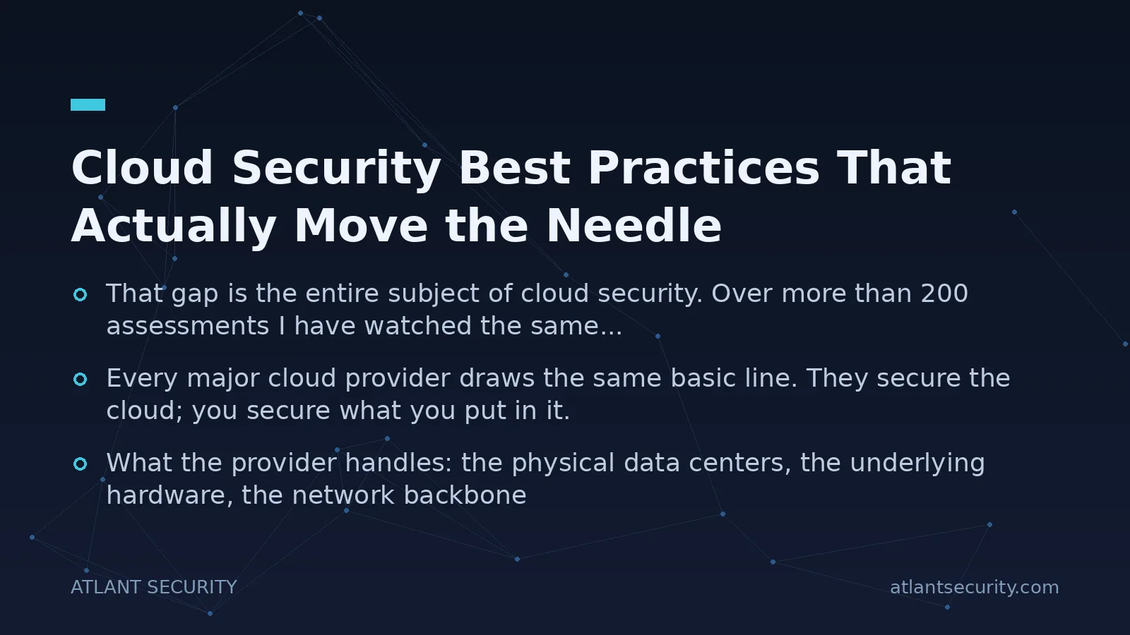 Cloud Security Best Practices That Actually Move the Needle - key points