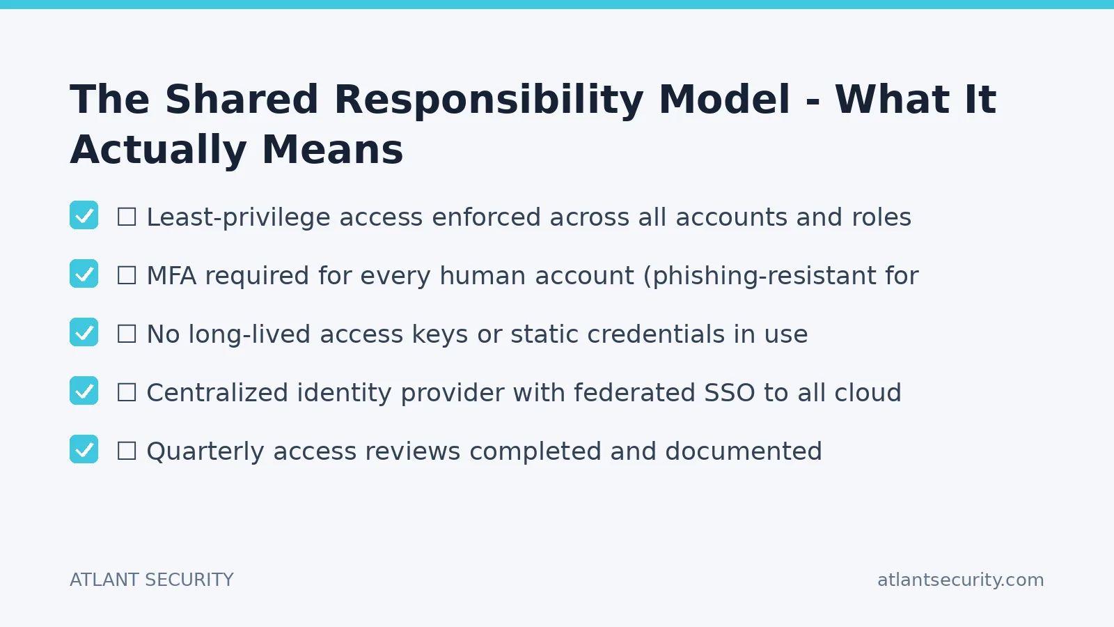 Checklist: The Shared Responsibility Model - What It Actually Means