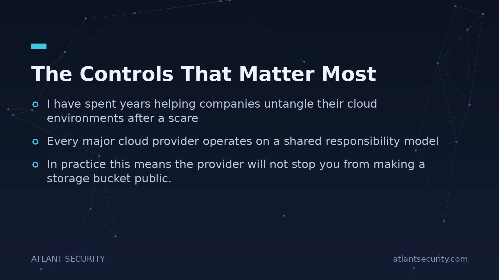The Controls That Matter Most - key points