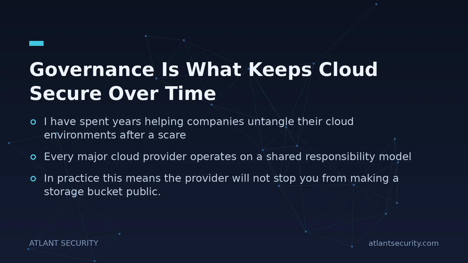 Governance Is What Keeps Cloud Secure Over Time - key points