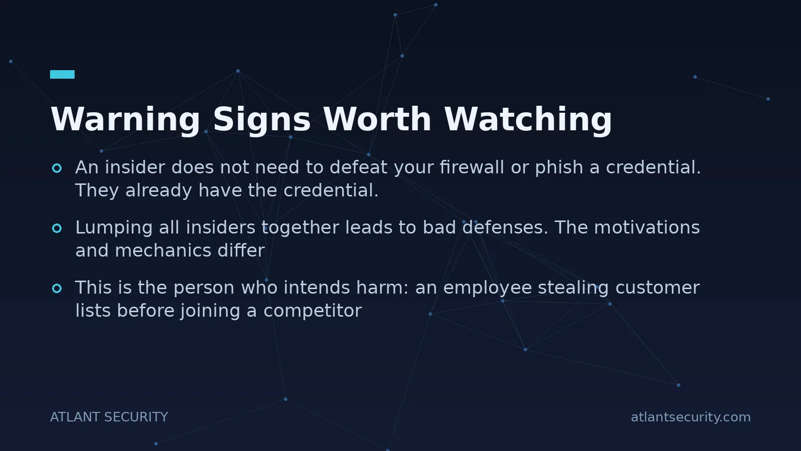 Warning Signs Worth Watching - key points