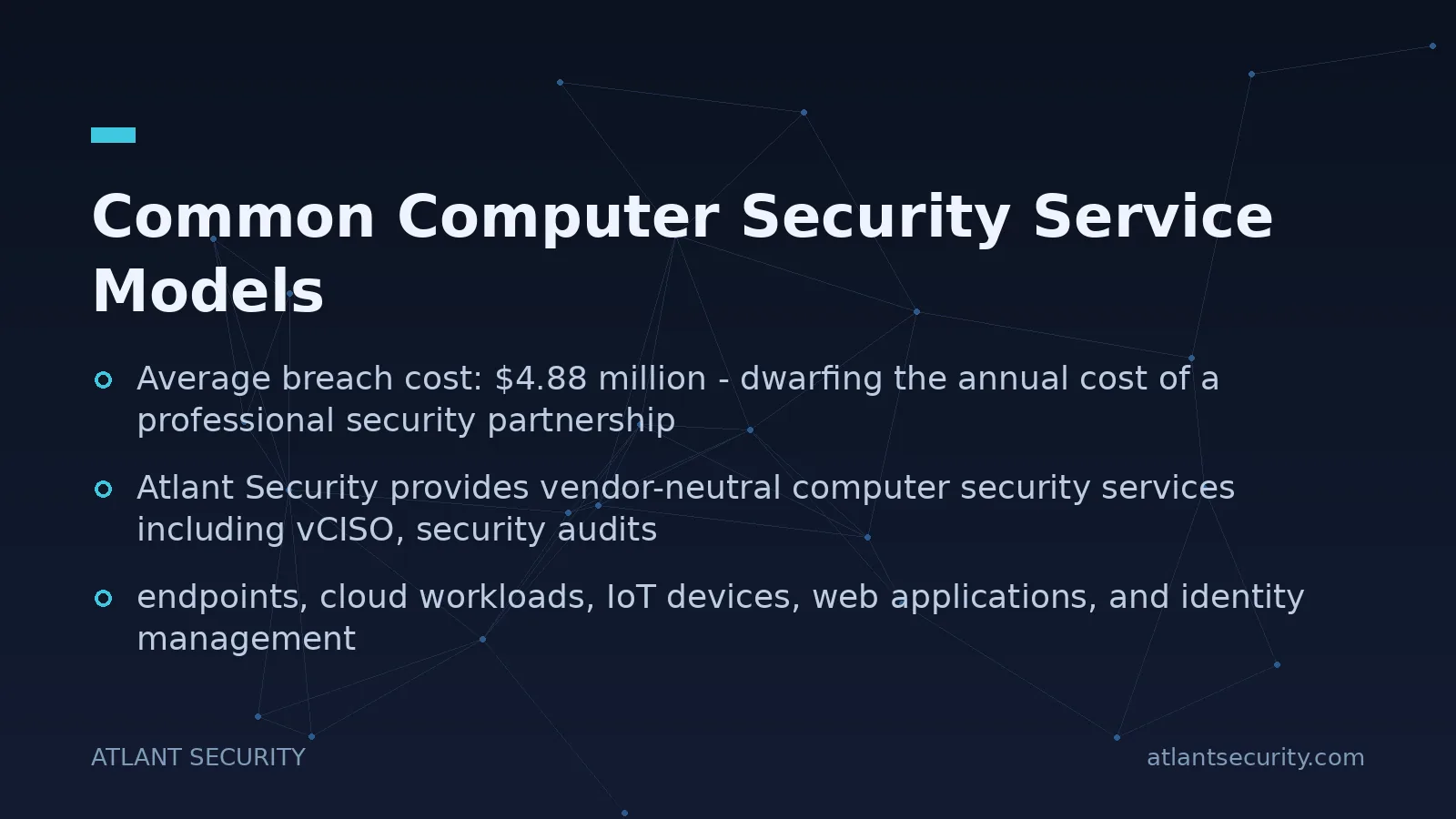 Common Computer Security Service Models - key points