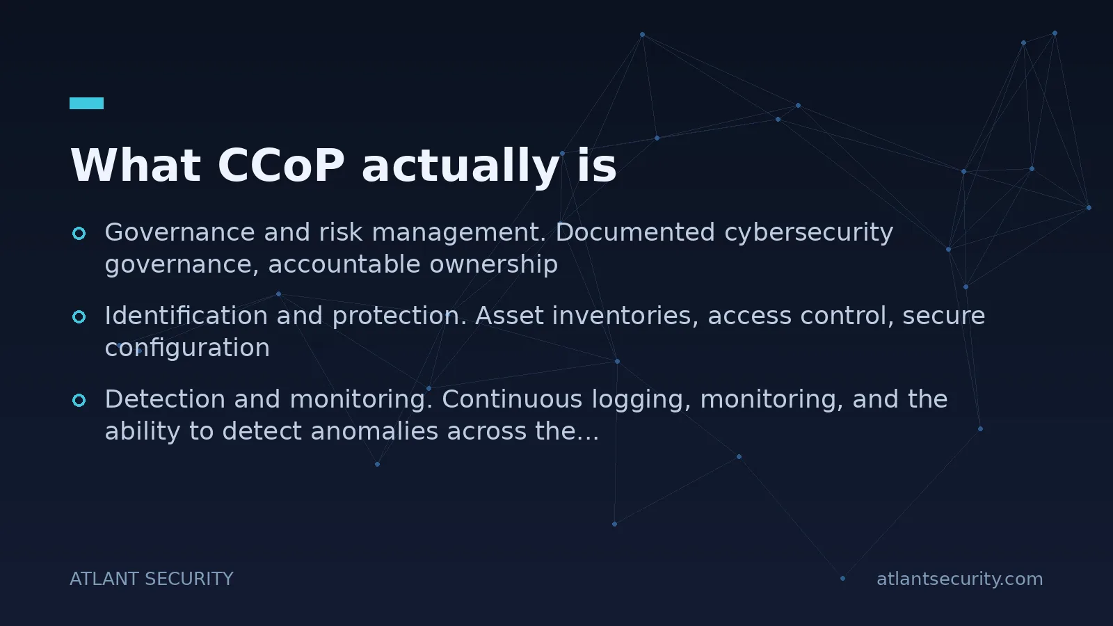 What CCoP actually is - key points
