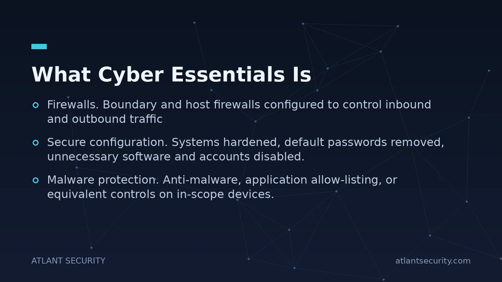 What Cyber Essentials Is - key points