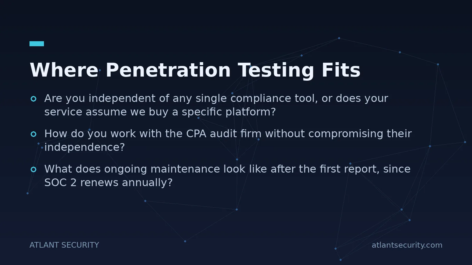 Where Penetration Testing Fits - key points