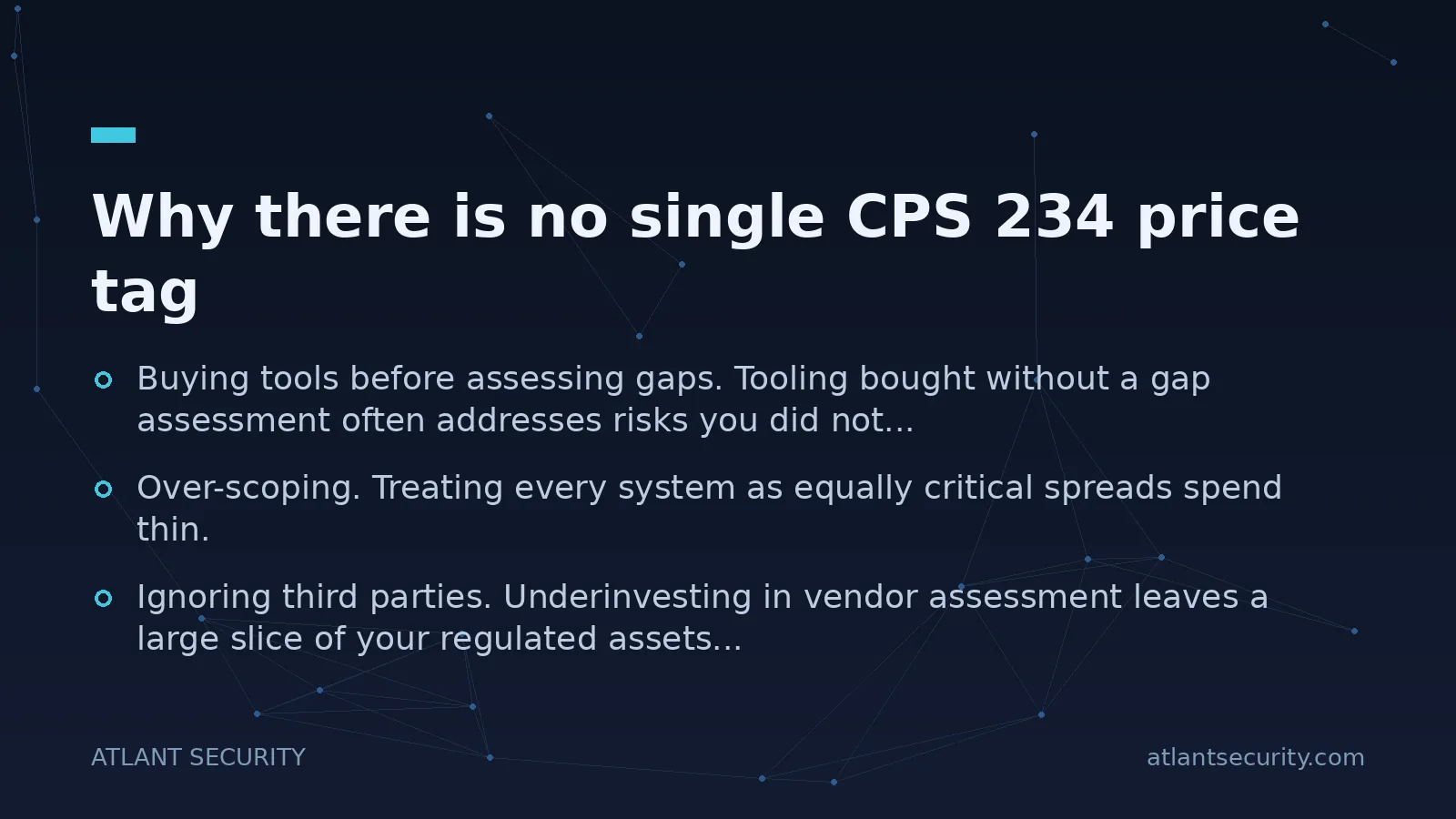 Why there is no single CPS 234 price tag - key points